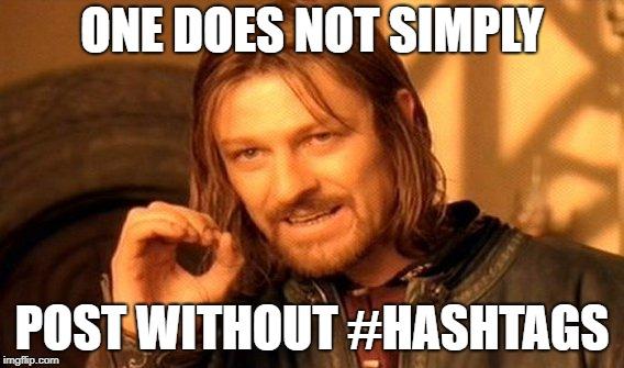 using hashtags