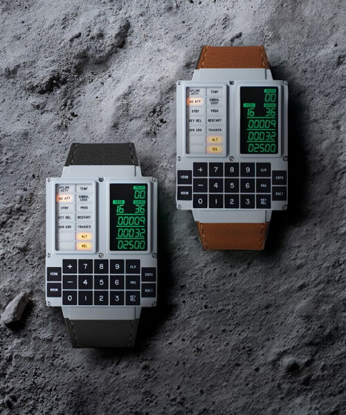 apollo instruments’ DSKY moonwatch recreates computer interface used in space mission