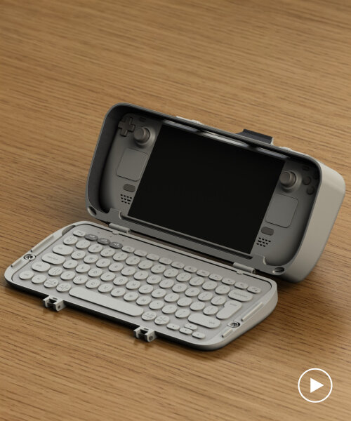 portable 3D printed case for steam deck turns the handheld gaming device into work laptop