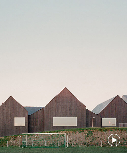 raum envelops renovated brittany pool and spa in black timber skin for thermal insulation