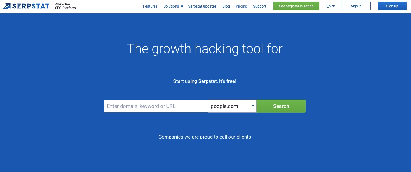 serpstat SEO tools